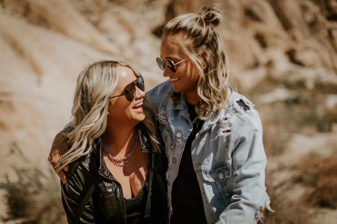 Ciarra and AJ share a quiet, intimate moment in Joshua Tree.