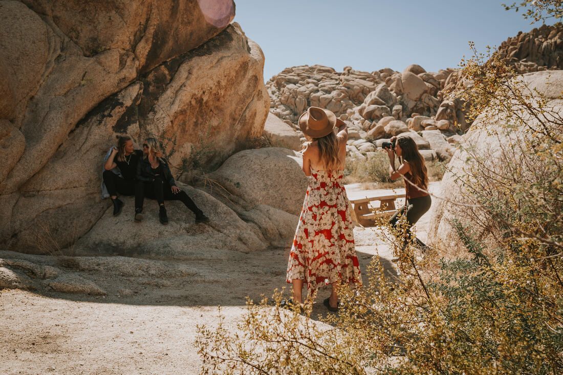 Ciarra and AJ walk together through Joshua Tree National Park.