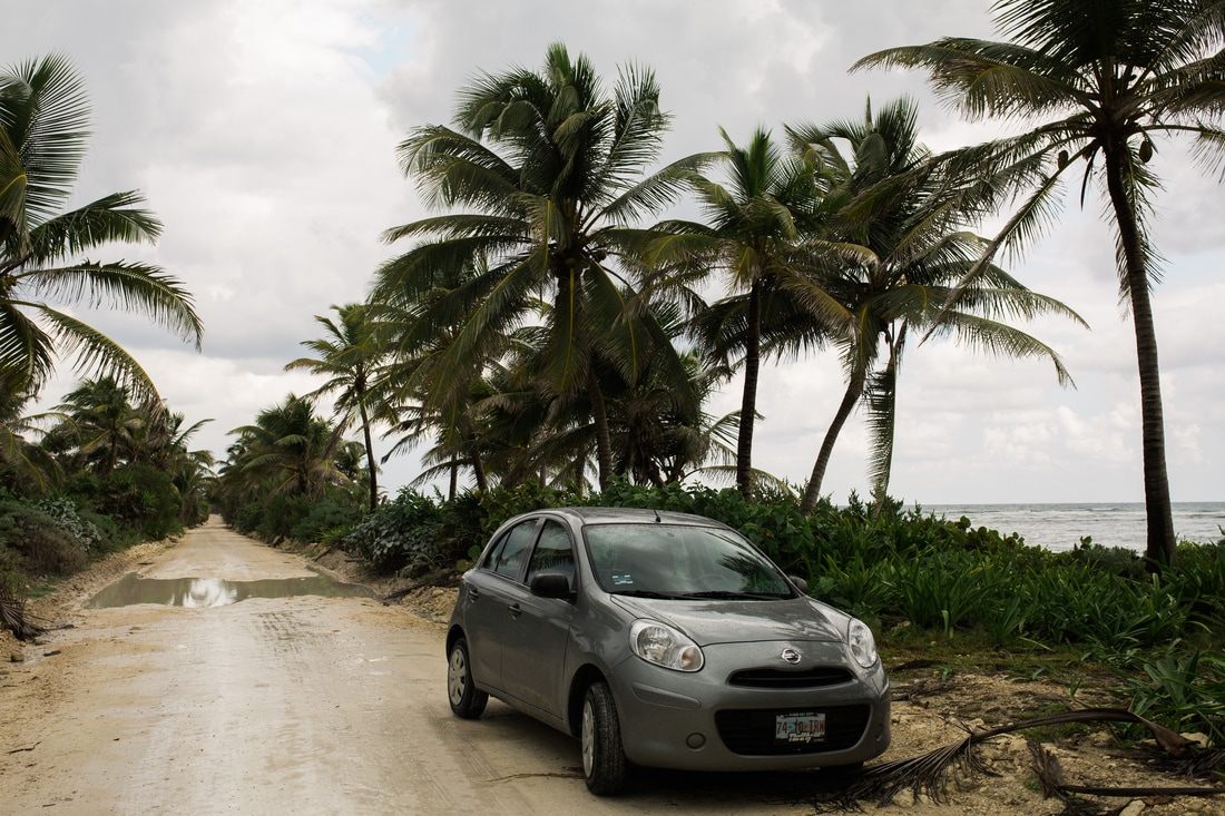 Plastic washed ashore on a beach near Tulum, Mexico