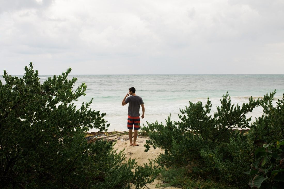 Coastal road trip scenery between Tulum and Punta Allen