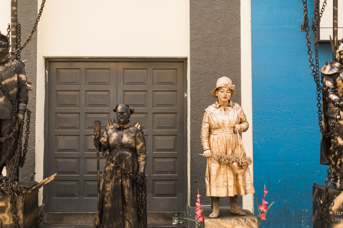 Street scene in the Historic District of Lima, Peru