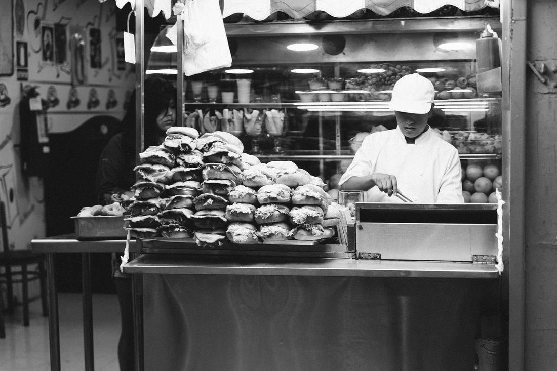 Restaurant and market scene in Miraflores, Lima