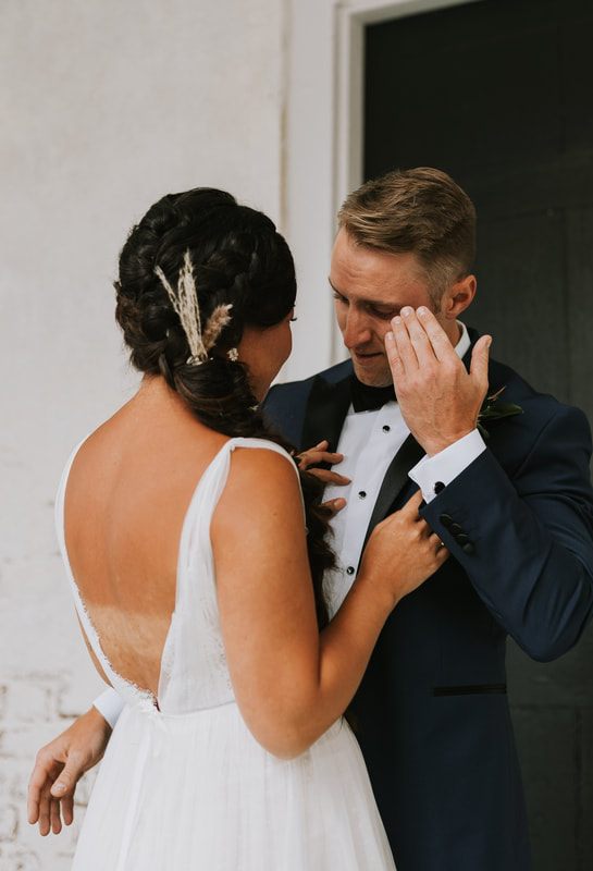 First dance moment between the newlyweds at their Charleston wedding