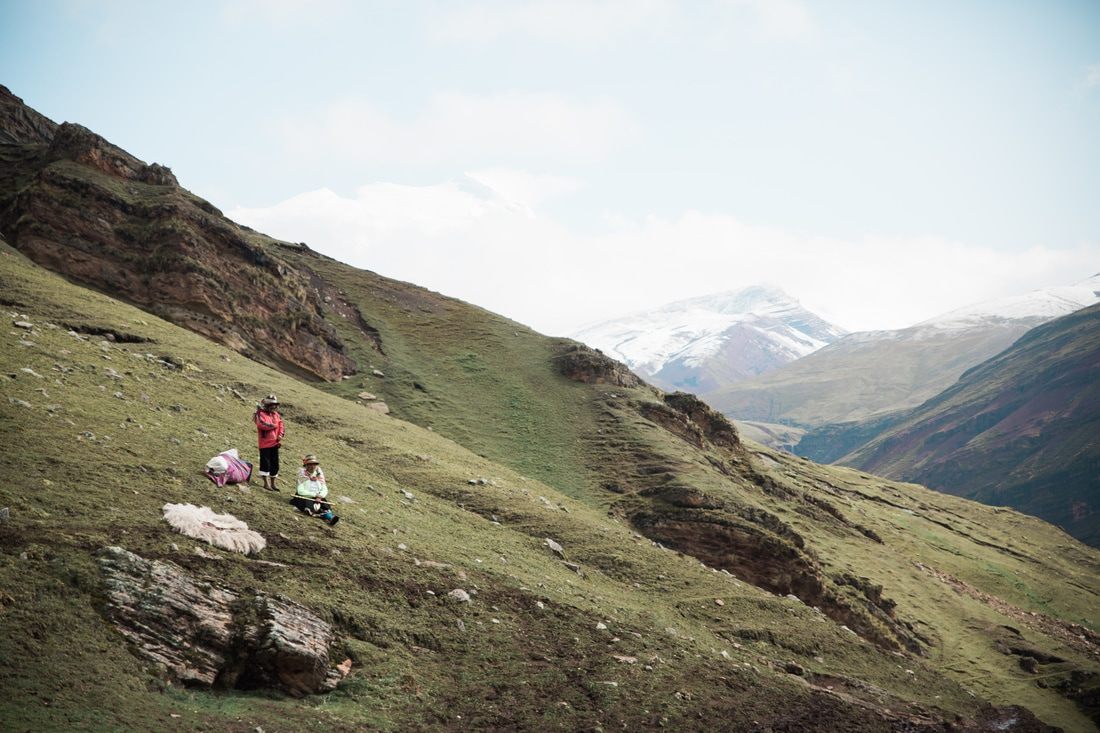 Clouds rolling over the Andes mountains near Vinicunca, Peru