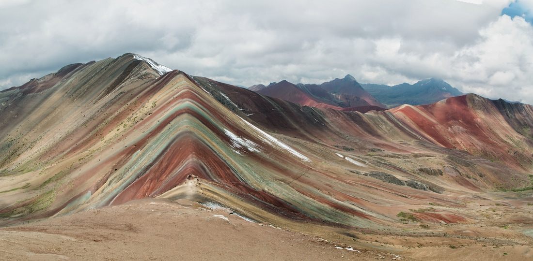 High-altitude Andean landscape near Cusco, Peru, along the Rainbow Mountain hike