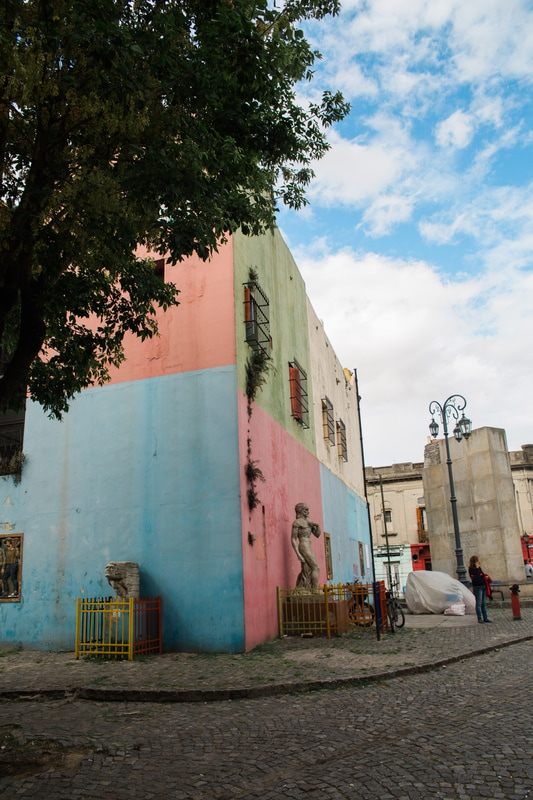 Photo of graffiti art in the La Boca neighborhood in Buenos Aires, Argentina