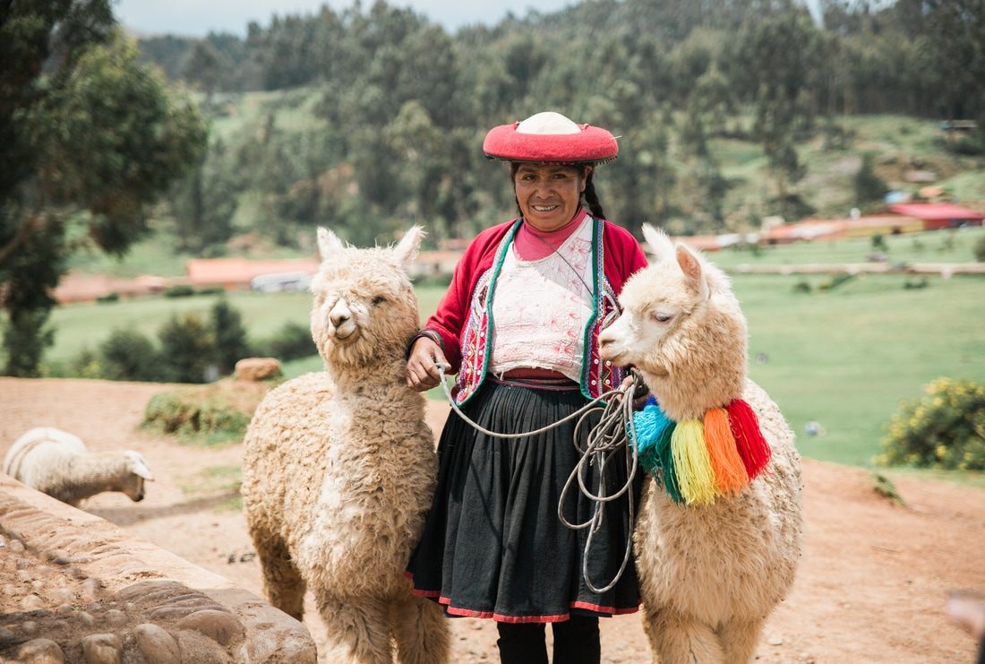Photo of a close-up of local Andean craftsmanship in Cusco, Peru