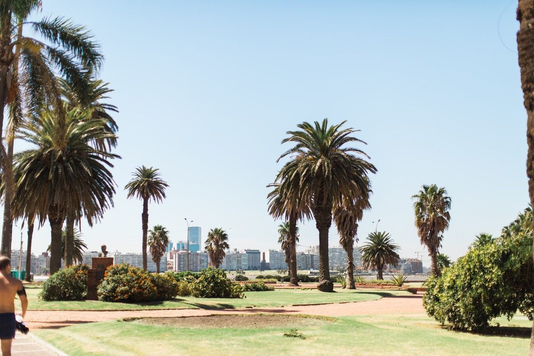 The beachfront promenade along Montevideo, Uruguay