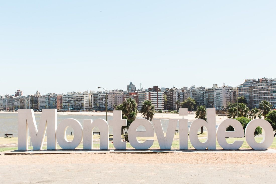 The coastline of Montevideo lined with beaches