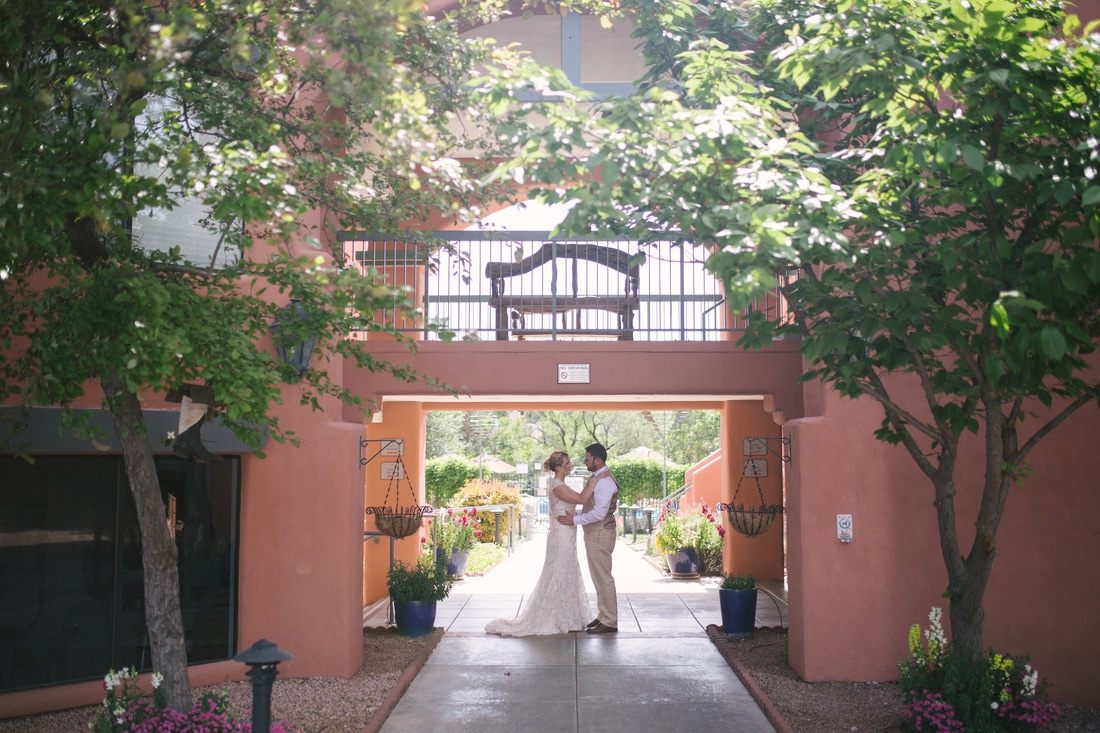 Kristi and Brian exchanging vows during their Sedona wedding ceremony