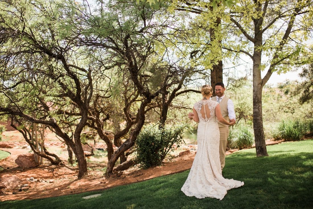 Reception moment from Kristi and Brian's Sedona wedding