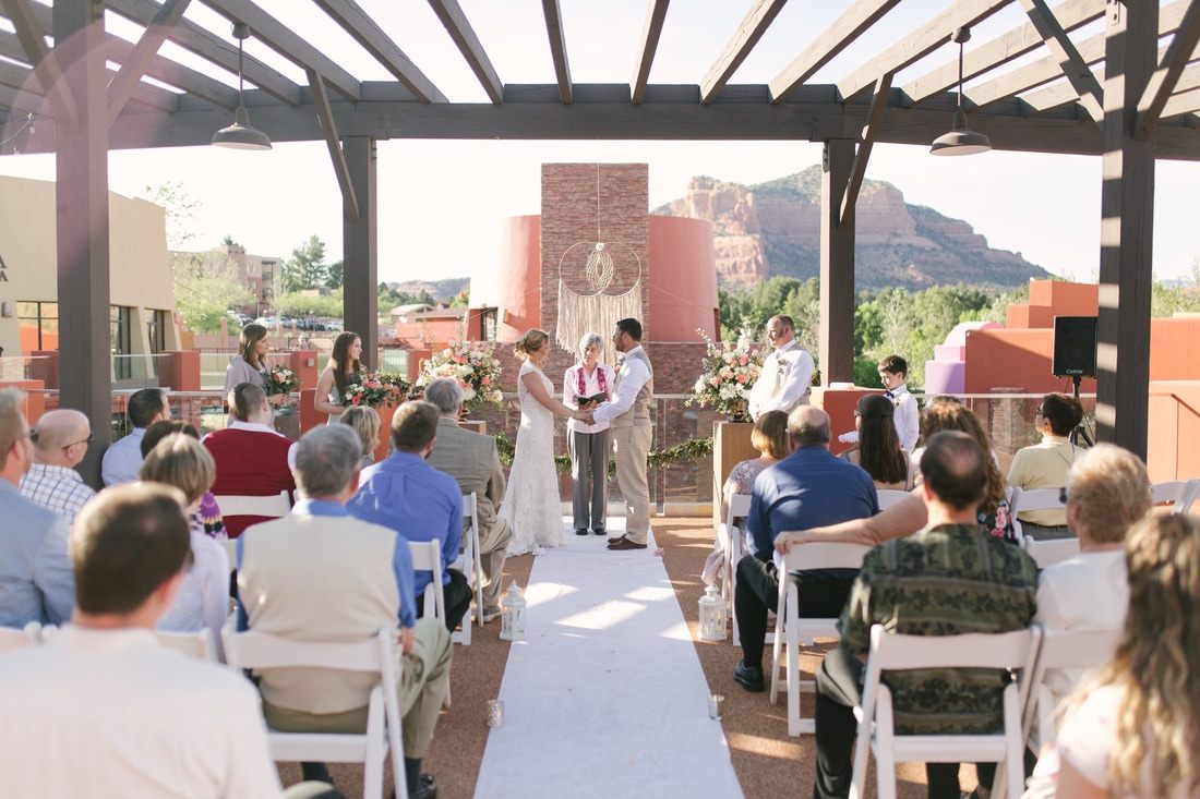Reception moment from Kristi and Brian's Sedona wedding