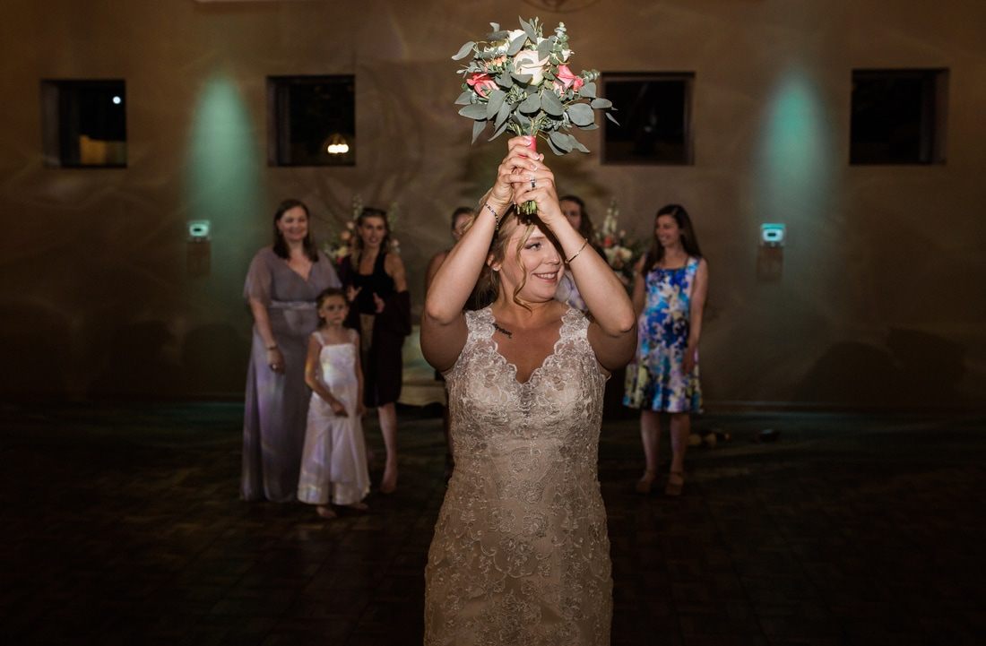 Reception moment from Kristi and Brian's Sedona wedding