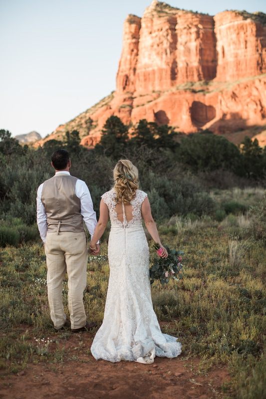 Reception moment from Kristi and Brian's Sedona wedding