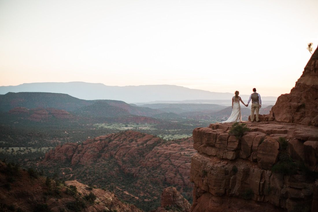 Reception moment from Kristi and Brian's Sedona wedding