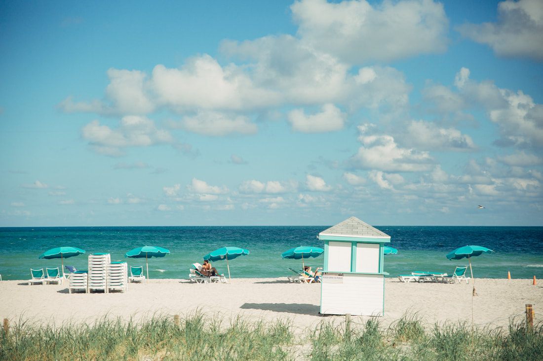 View of the Fontainebleau hotel from Miami Beach
