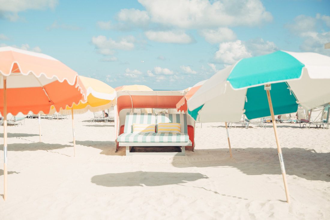 Palm trees and tropical scenery on Miami Beach