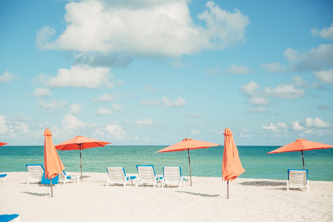 Miami Beach skyline seen from the shoreline