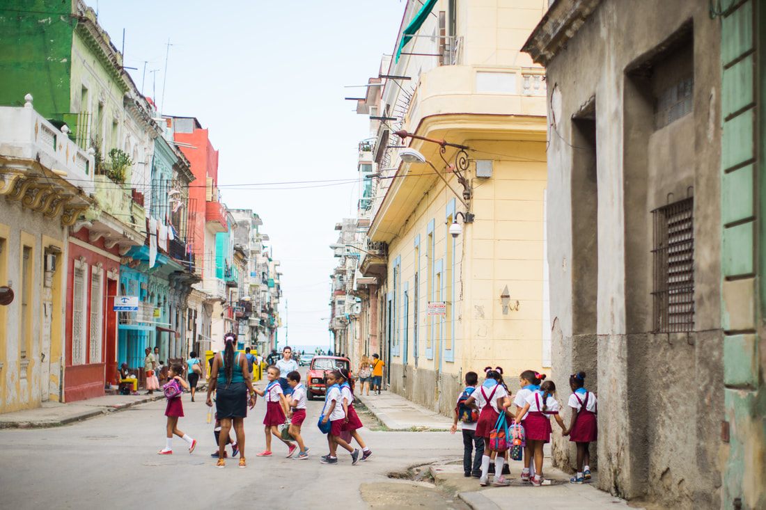 Golden Caribbean light over Havana's colonial architecture