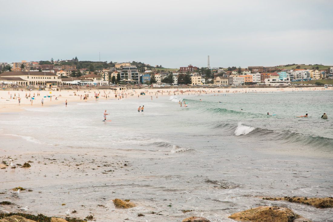 Bondi Beach coastline in Sydney, Australia