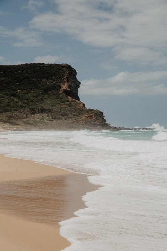 Secluded beach cove in Royal National Park near Sydney, Australia