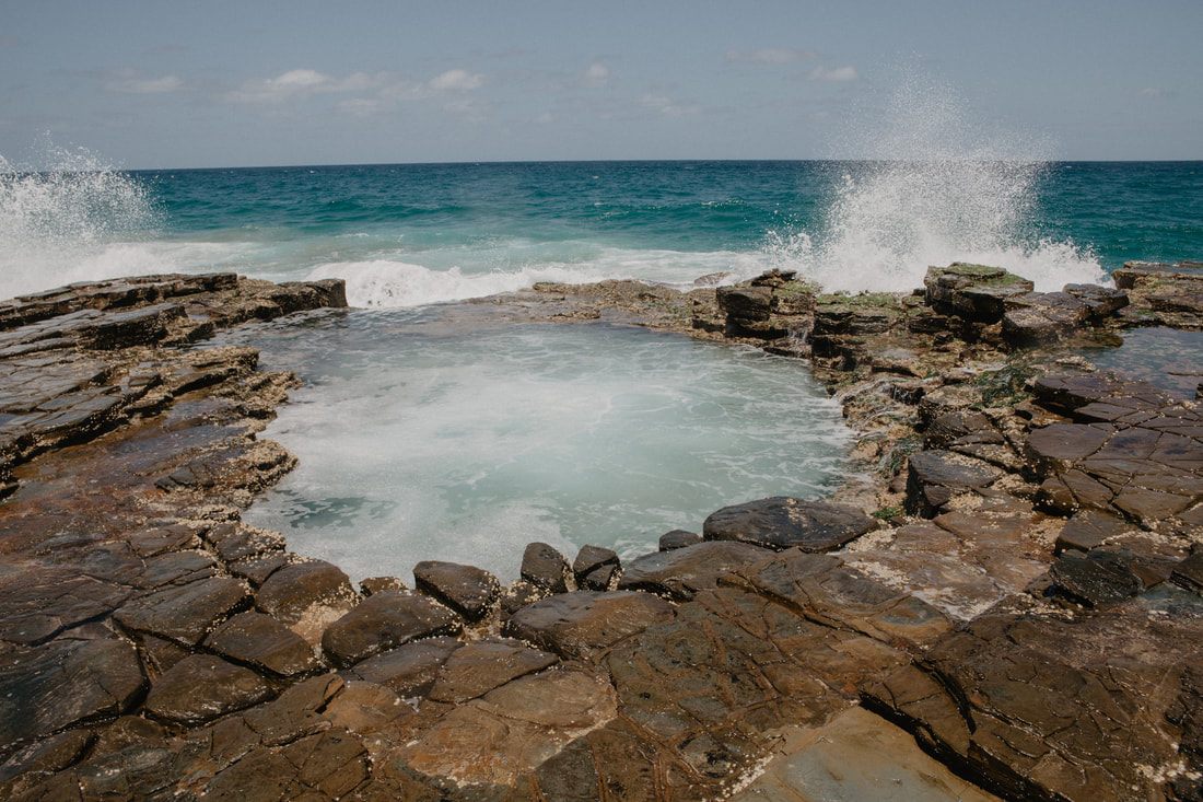 Secluded beach cove in Royal National Park near Sydney, Australia