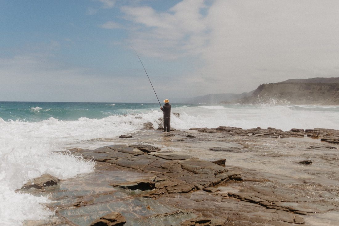 Natural rock pool carved into the coastline of Royal National Park