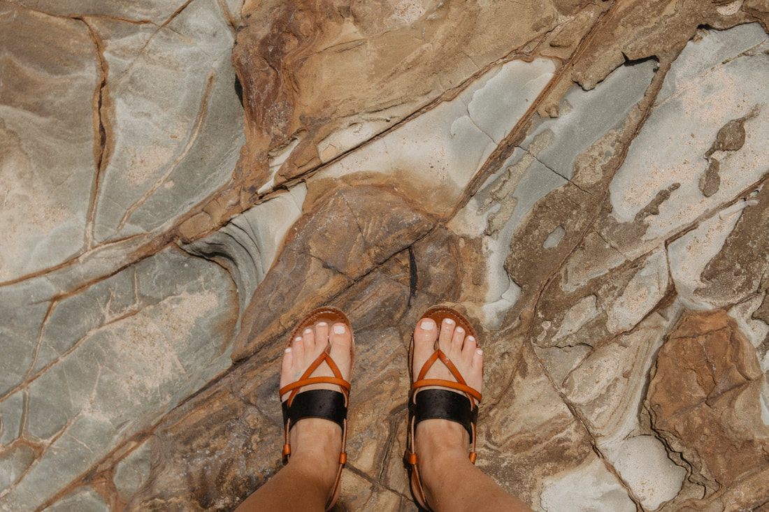 Turquoise water pooling in the rocks along the Royal National Park coastline