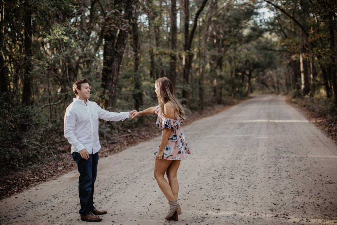 Chase and Mitch share a quiet moment during their Charleston engagement photos.
