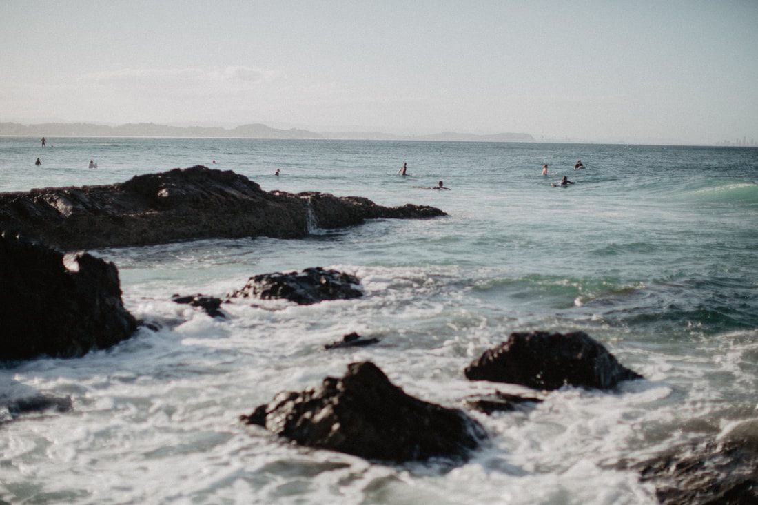 Photo of a beachfront cafe with ocean views along the Gold Coast between Brisbane and Byron Bay, Australia