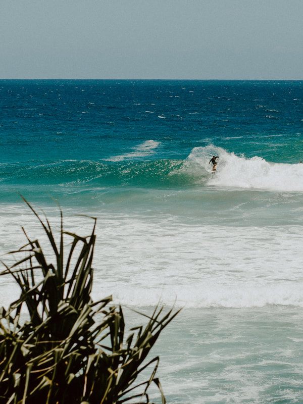 Photo of a laid-back surf shop in a small coastal town along the Gold Coast between Brisbane and Byron Bay, Australia
