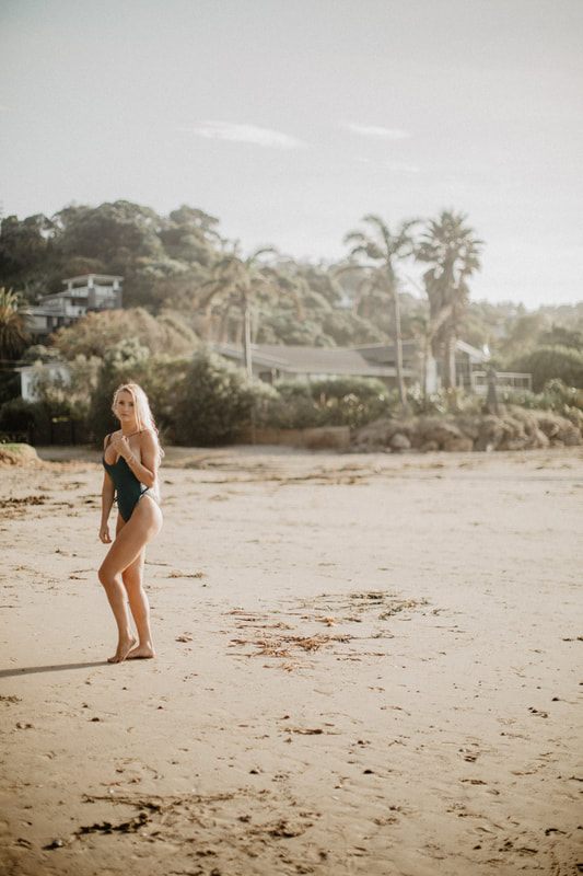 Coastal views of Waiheke Island during a Strange Bikinis swimwear shoot