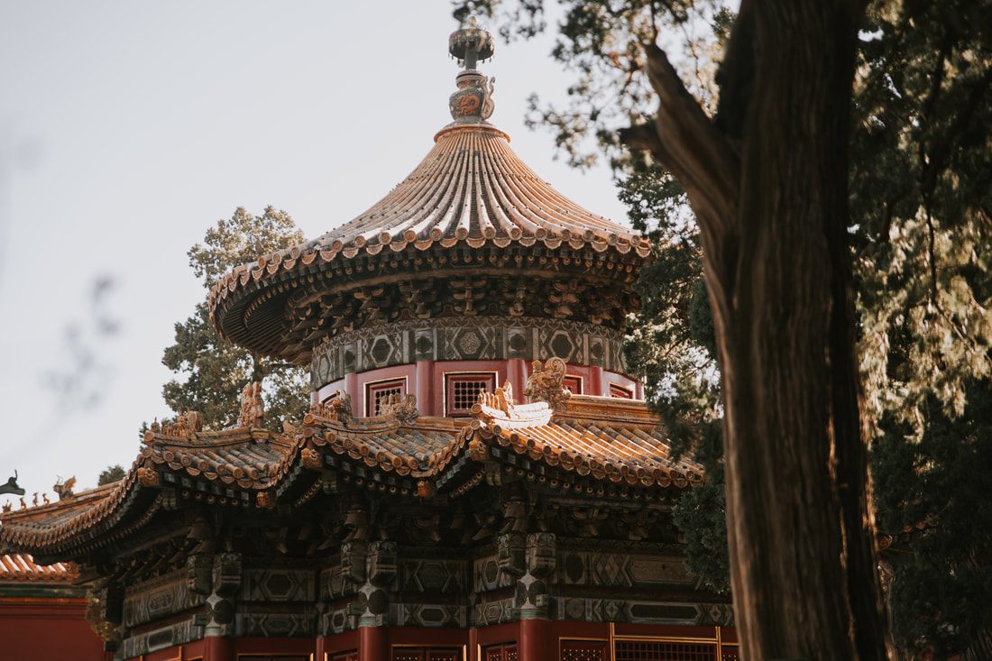 Traditional Chinese architecture detail in Beijing