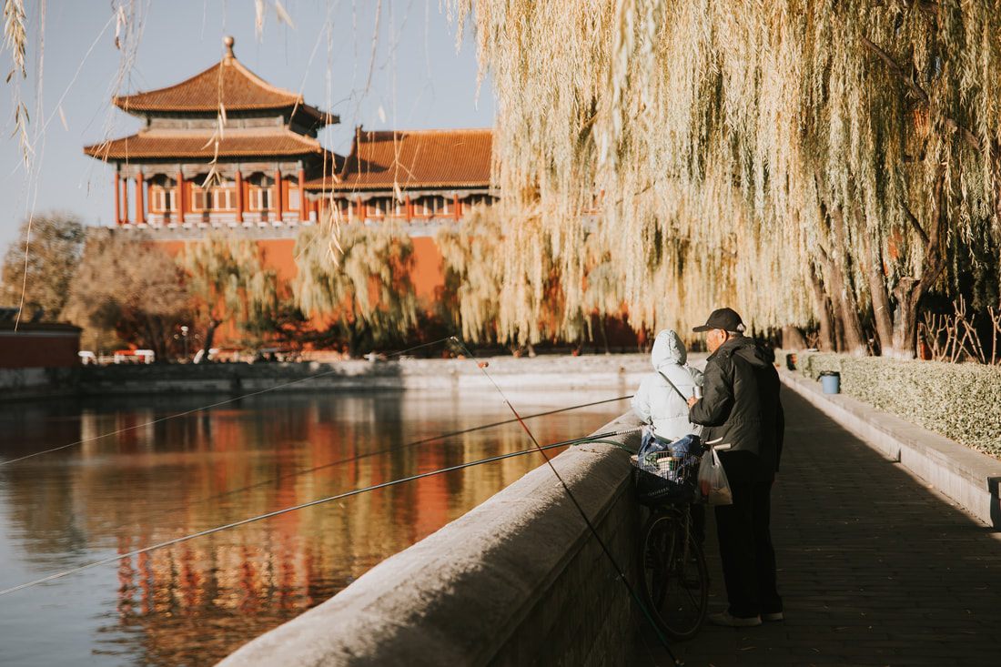 Street scene from a Beijing hutong neighborhood