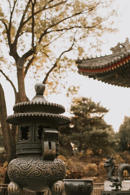 Traditional Chinese architecture detail in Beijing