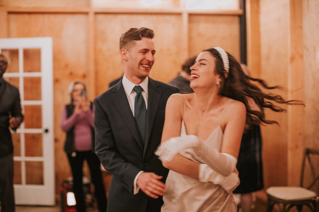 Bride and groom's final embrace as newlyweds on New Year's Eve