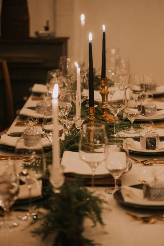 Matia Kitchen's dinner spread at the Orcas Island wedding reception