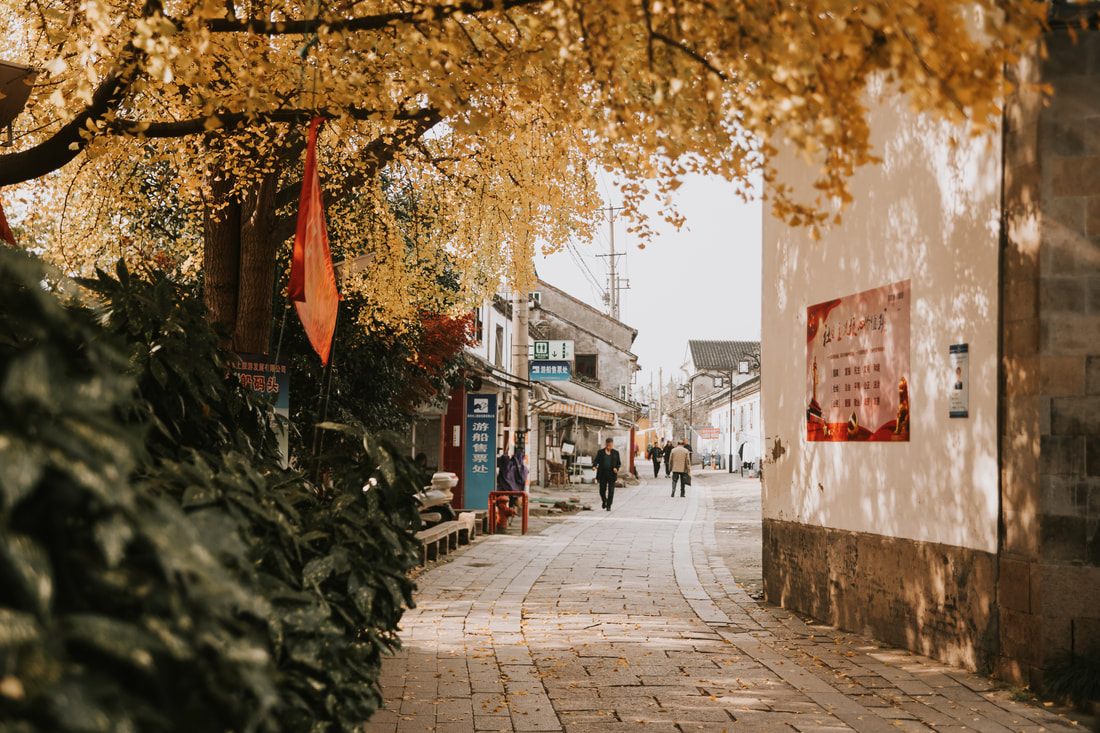 Canal-side street scene in Suzhou, known as the Oriental Venice of China