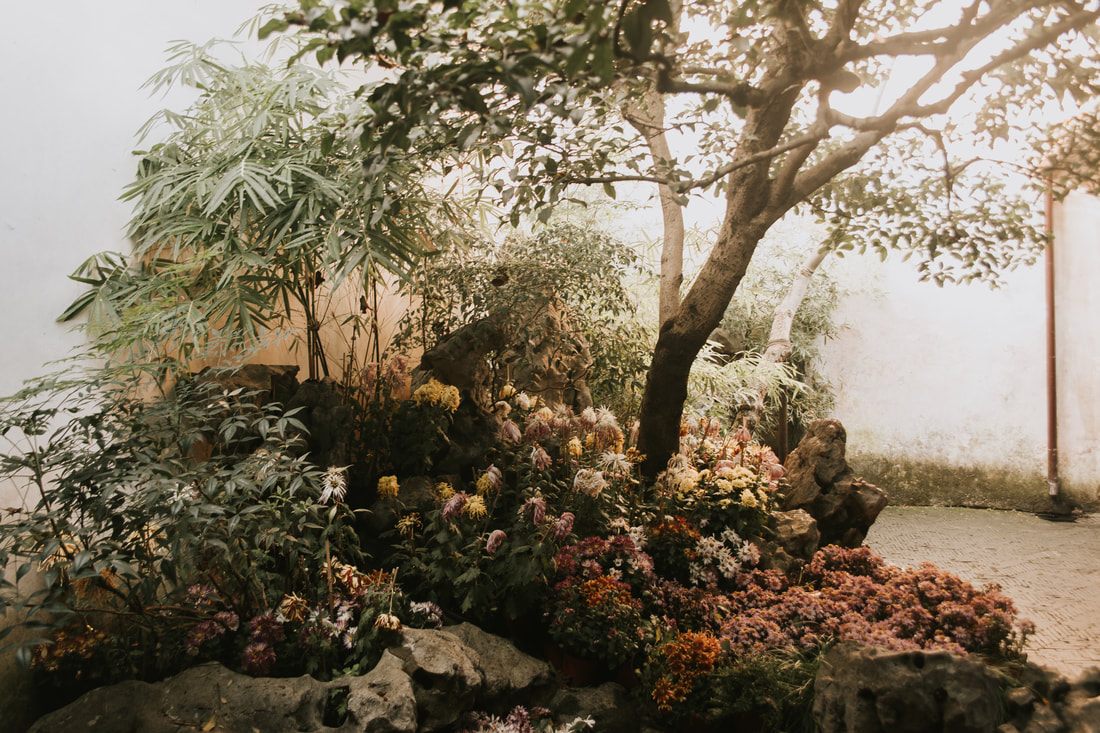 Traditional Chinese garden landscaping inside Suzhou's Lingering Garden