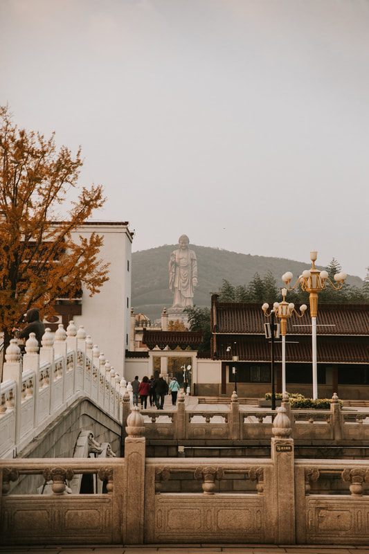 Detail of the Grand Buddha statue at Lingshan, Wuxi