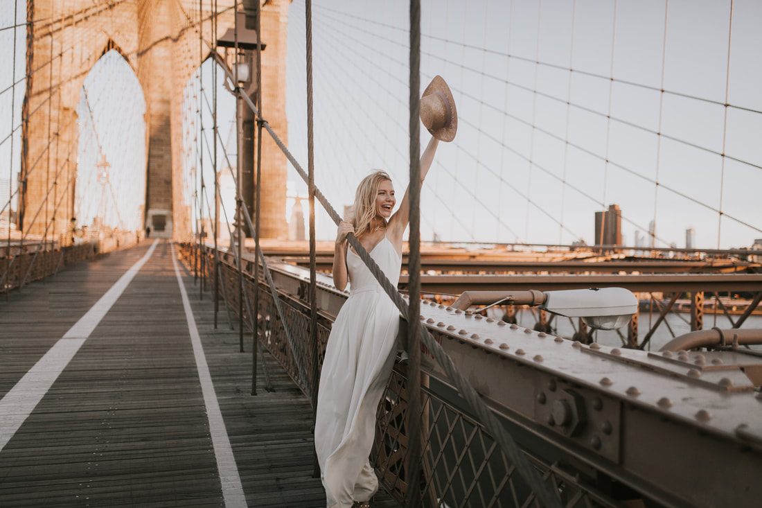 Candid laughing portrait of Valentina during the Brooklyn photo session