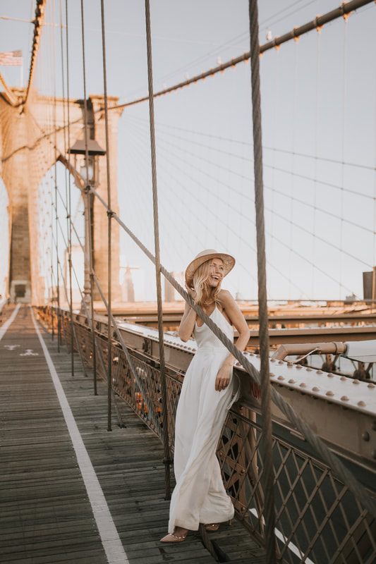 Close-up portrait of NYC model Valentina during her bridal portrait session
