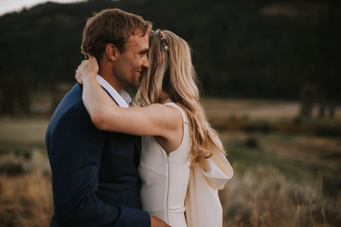 Final portrait of the couple at their Jackson Hole wedding