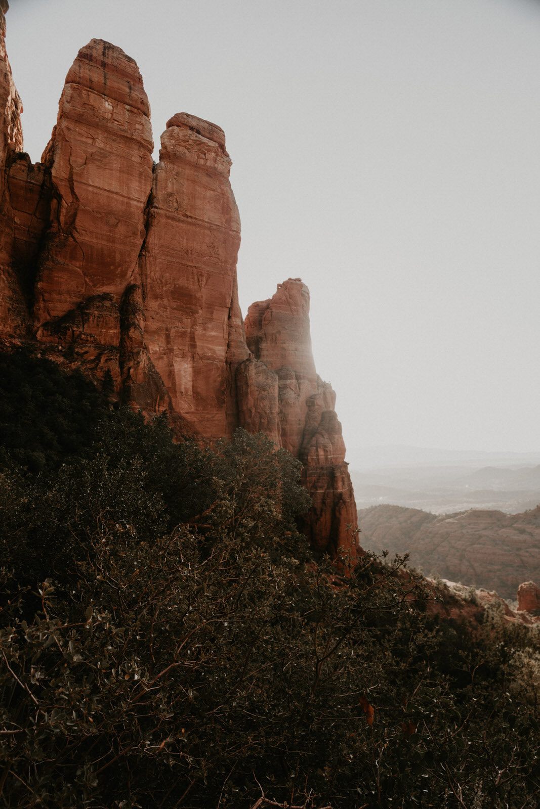 Sedona desert landscape photographed during golden hour.