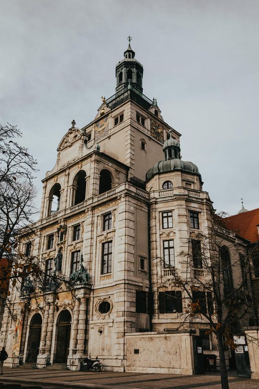 Bike ride through the streets of Munich, Germany