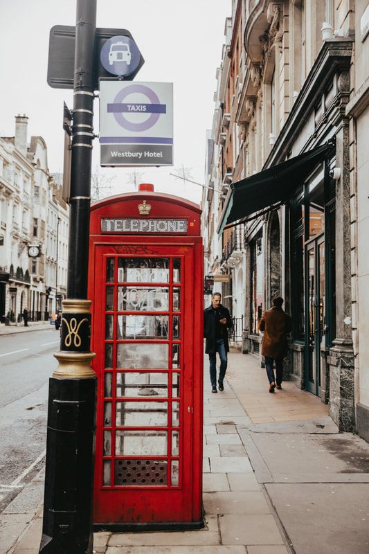 Historic architecture along a London city street