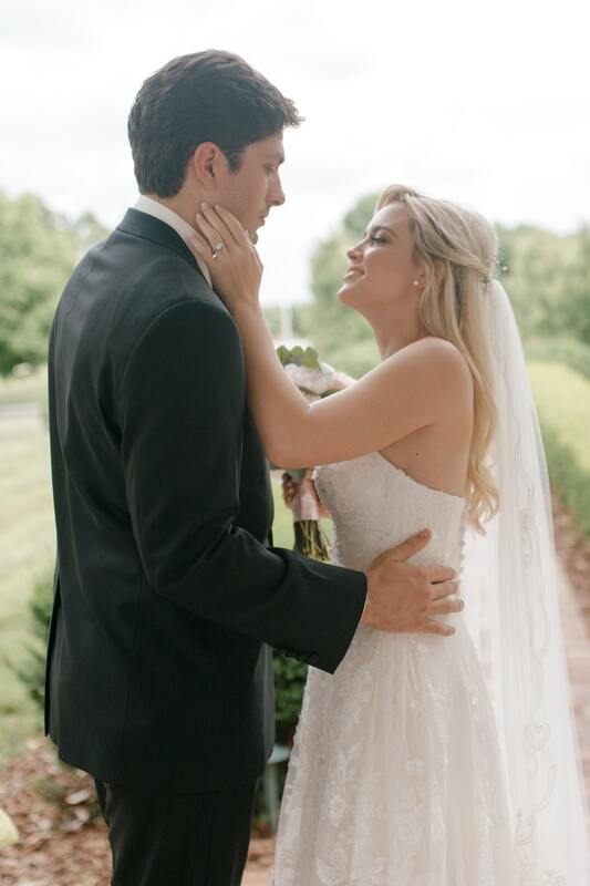 Bridal party laughing together before the Nashville wedding ceremony