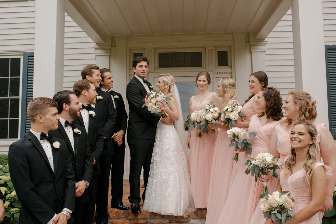 Groom watching his bride walk down the aisle in Nashville