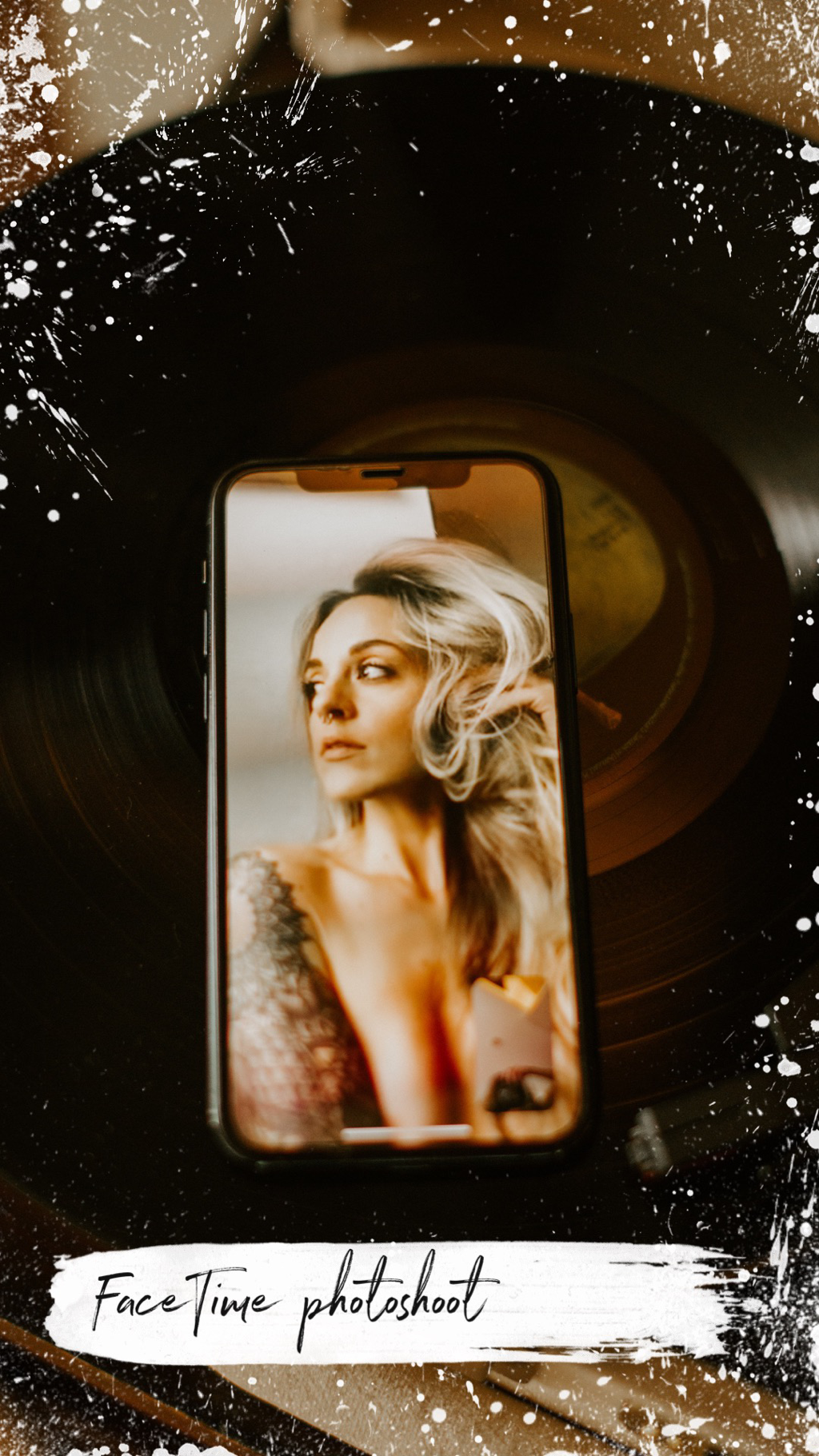 Creative portrait captured over a FaceTime video call during the pandemic