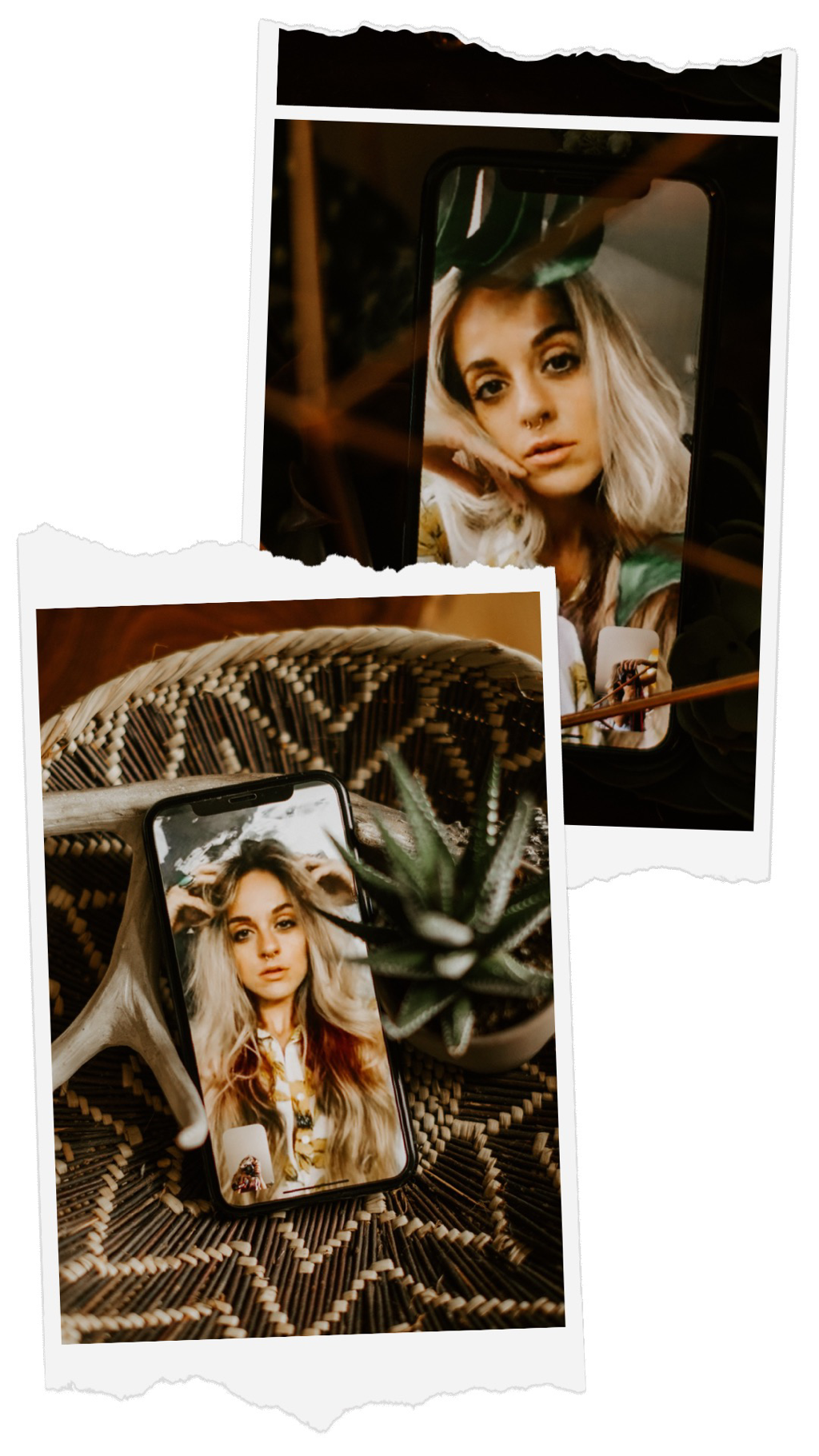 Conceptual portrait created remotely over video chat, 2,500 miles apart